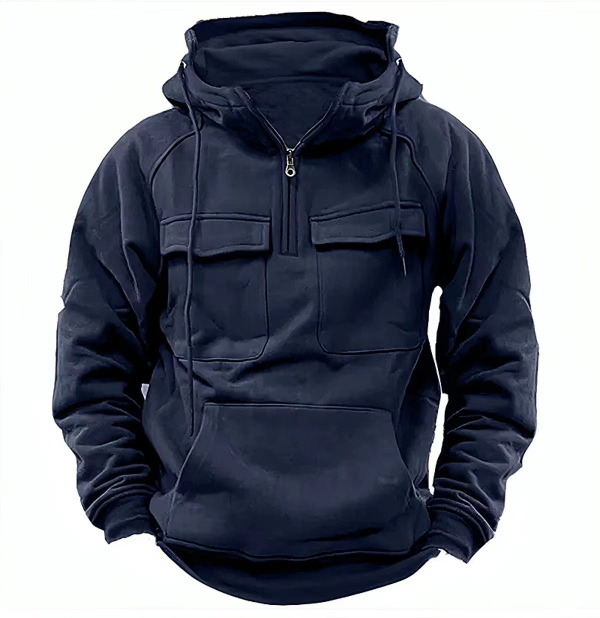 Men's Zip-up Hoodies Sweatshirt With Drawstring And Pocket - AmiraMart