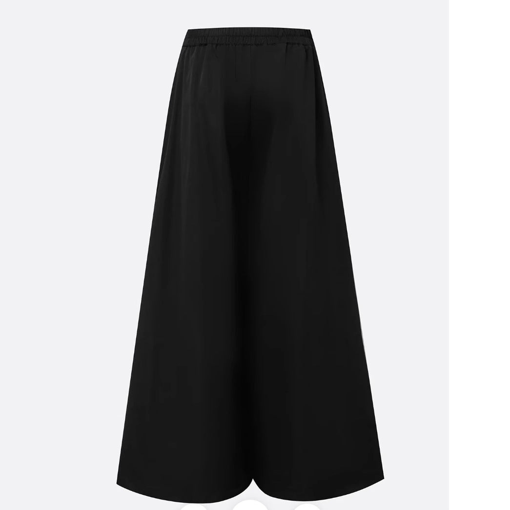 Black skirt on a light gray background