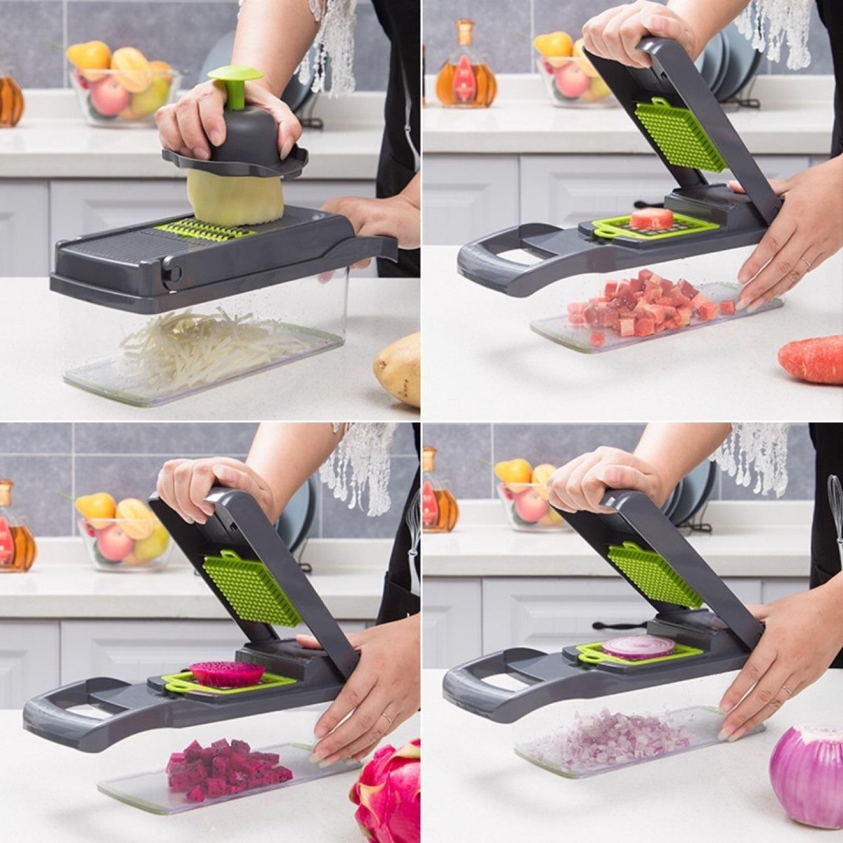12 In 1 Manual Vegetable Chopper - AmiraMart