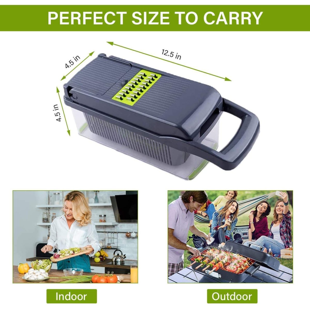 12 In 1 Manual Vegetable Chopper - AmiraMart