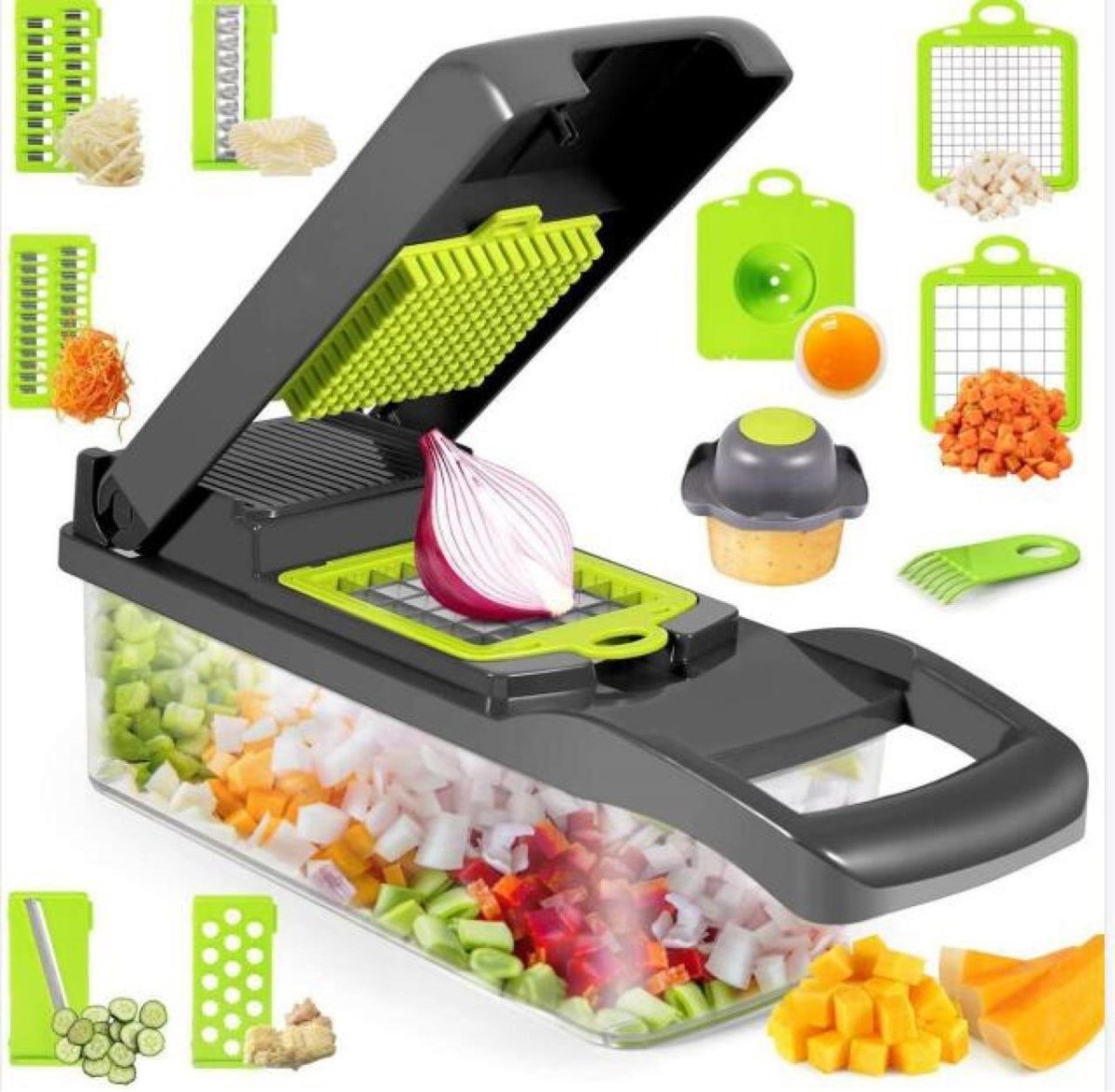 12 In 1 Manual Vegetable Chopper - AmiraMart