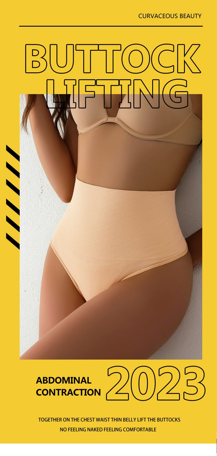 High-Waisted Tuck Pants - Sexy T-Back Shaping Underwear - AmiraMart