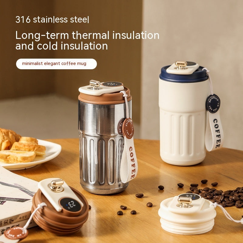 Smart Thermal Bottle – 450ml Stainless Steel Vacuum Cup - AmiraMart