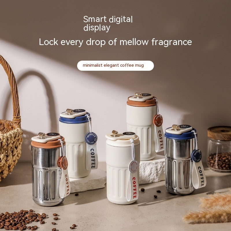 Smart Thermal Bottle – 450ml Stainless Steel Vacuum Cup - AmiraMart