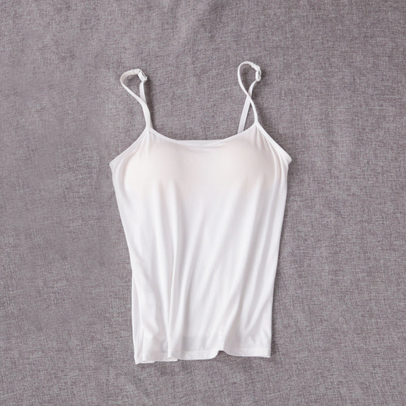 White camisole on a gray background