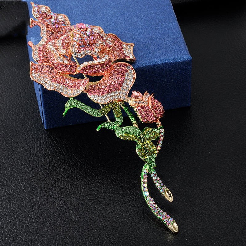 Rose Brooch Winter Accessories In Europe And America - AmiraMart