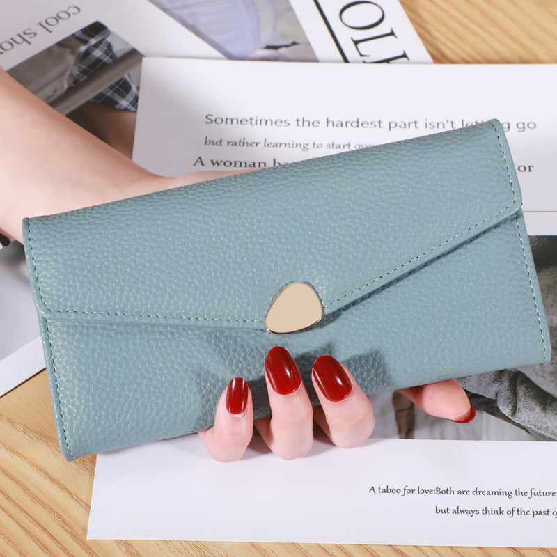 Women's Lychee-pattern Clutch Wallet - AmiraMart