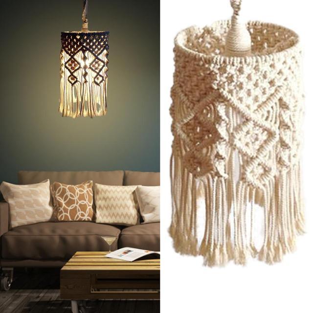 1Pc Handknitted Lampshade Macrame - AmiraMart
