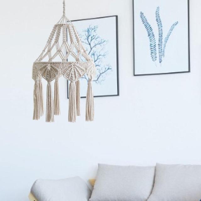 1Pc Handknitted Lampshade Macrame - AmiraMart