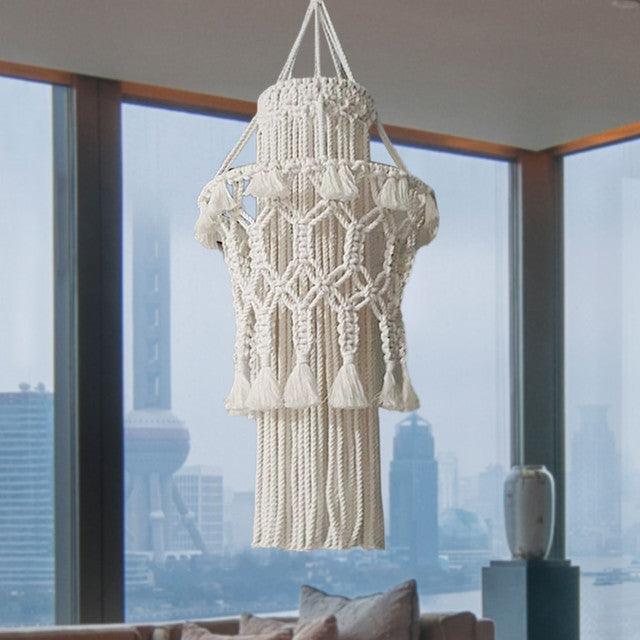 1Pc Handknitted Lampshade Macrame - AmiraMart