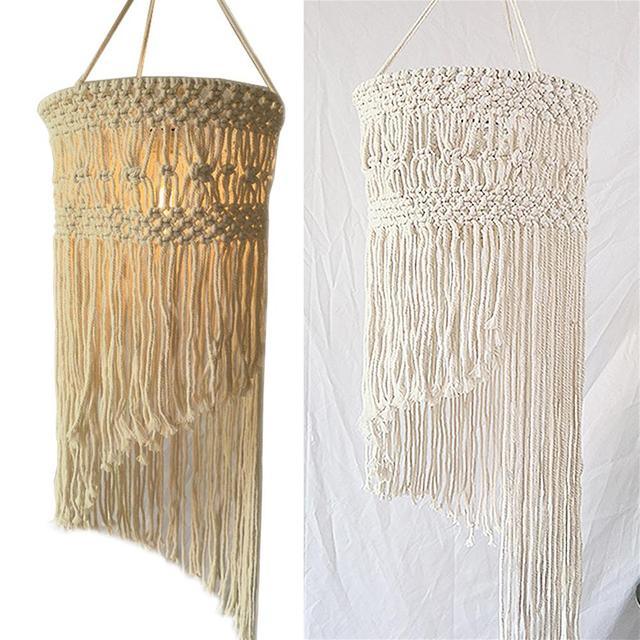 1Pc Handknitted Lampshade Macrame - AmiraMart