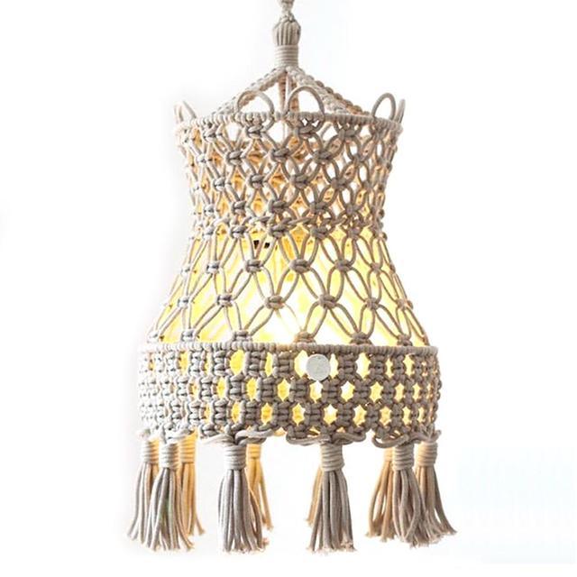 1Pc Handknitted Lampshade Macrame - AmiraMart