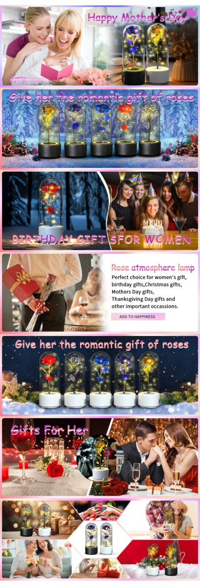 2 - in - 1 Rose LED Light & Bluetooth Speaker - AmiraMart