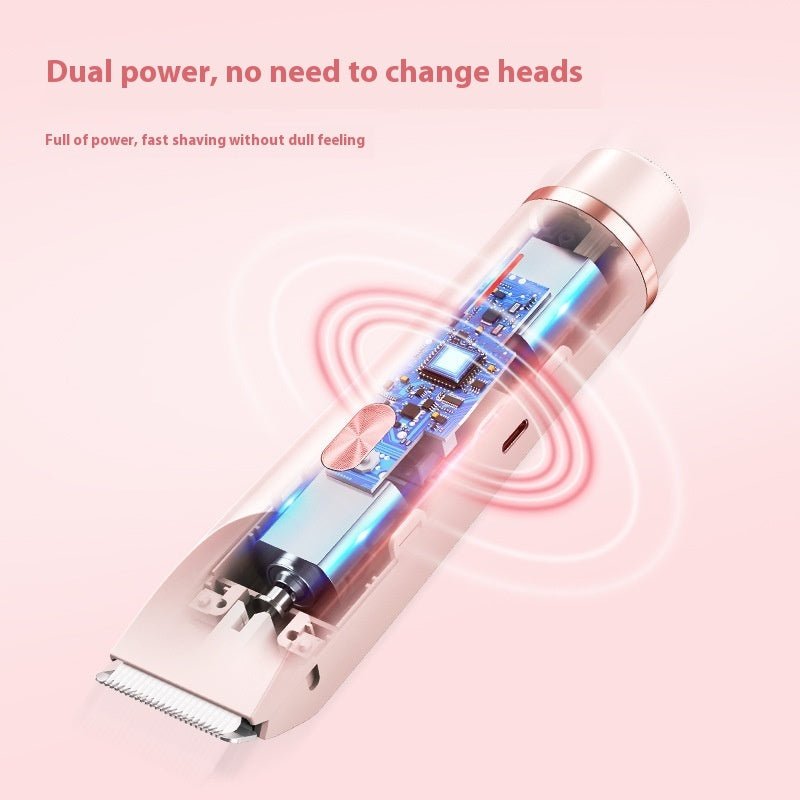 2 - in - 1 Women’s Hair Trimmer – Wet/Dry Electric Shaver - AmiraMart