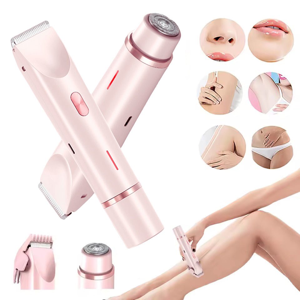 2 - in - 1 Women’s Hair Trimmer – Wet/Dry Electric Shaver - AmiraMart