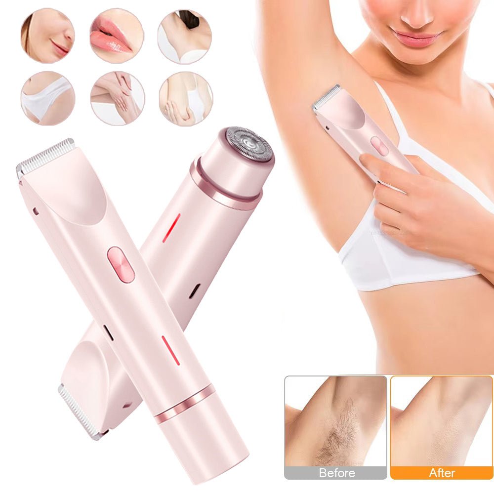 2 - in - 1 Women’s Hair Trimmer – Wet/Dry Electric Shaver - AmiraMart