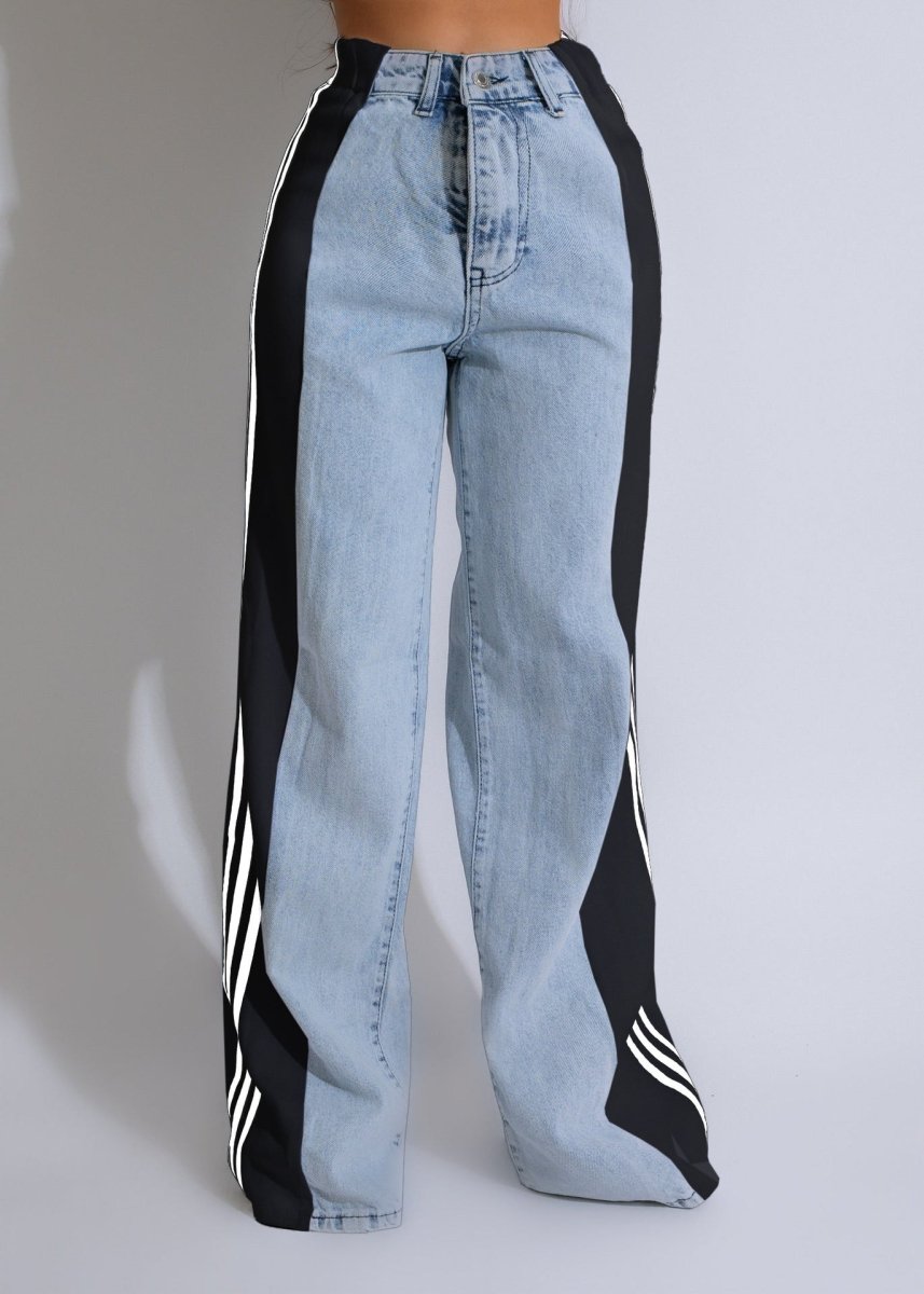 Fashion Casual High Waist Elastic Straight Leg Trousers - AmiraMart