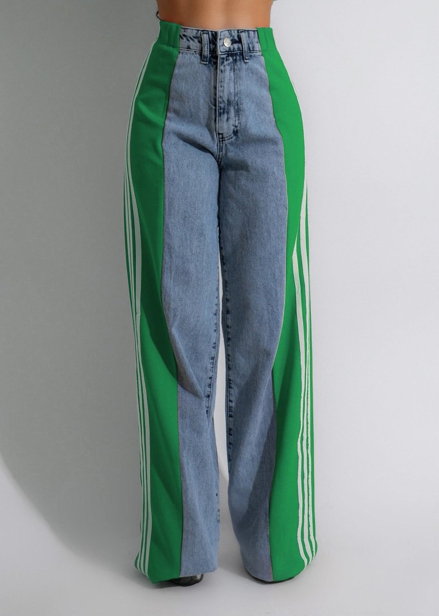 Fashion Casual High Waist Elastic Straight Leg Trousers - AmiraMart