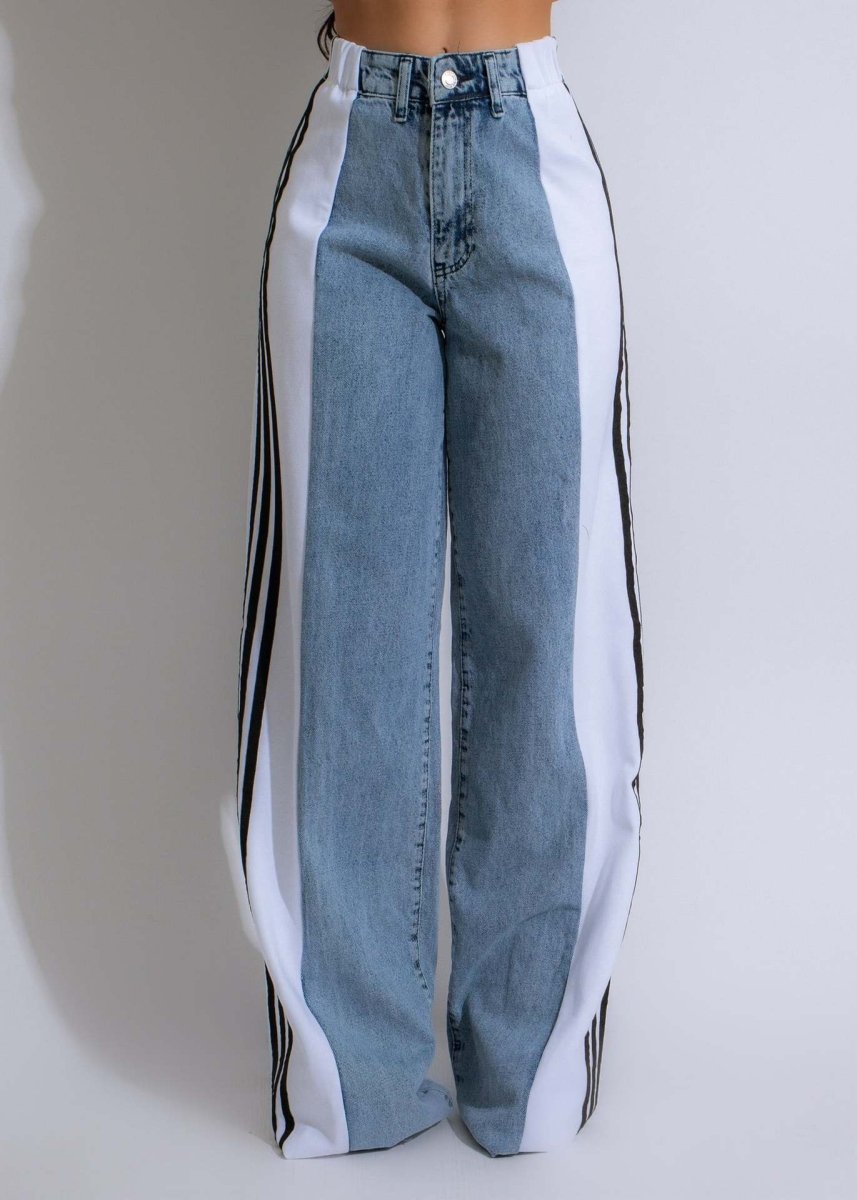 Fashion Casual High Waist Elastic Straight Leg Trousers - AmiraMart