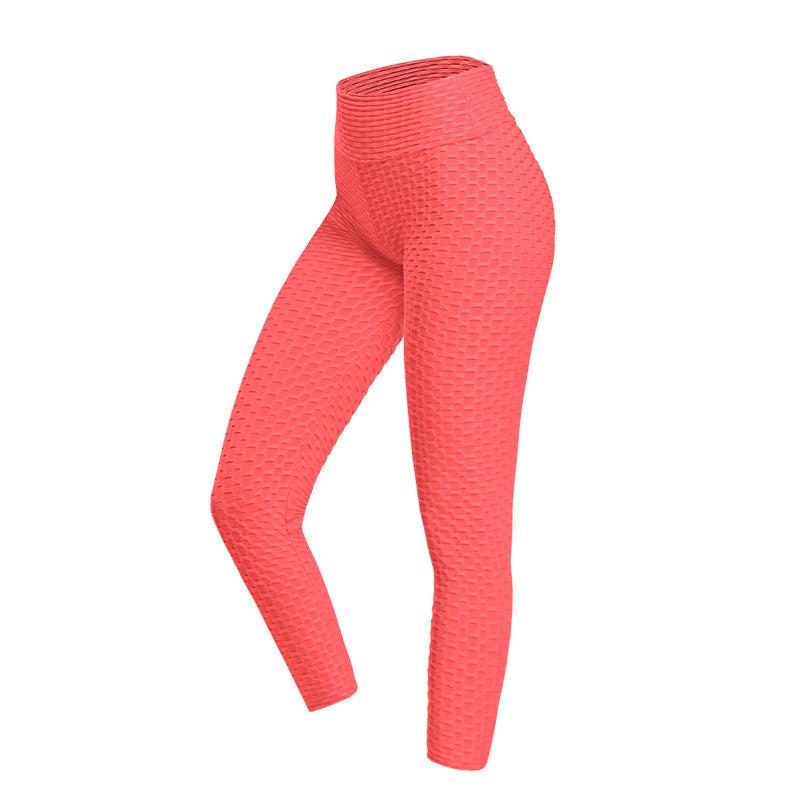 Pink leggings on a white background