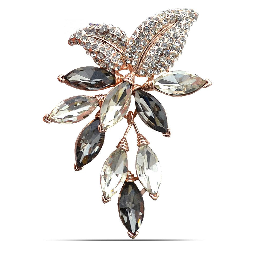 Full diamond Austrian crystal brooch - AmiraMart