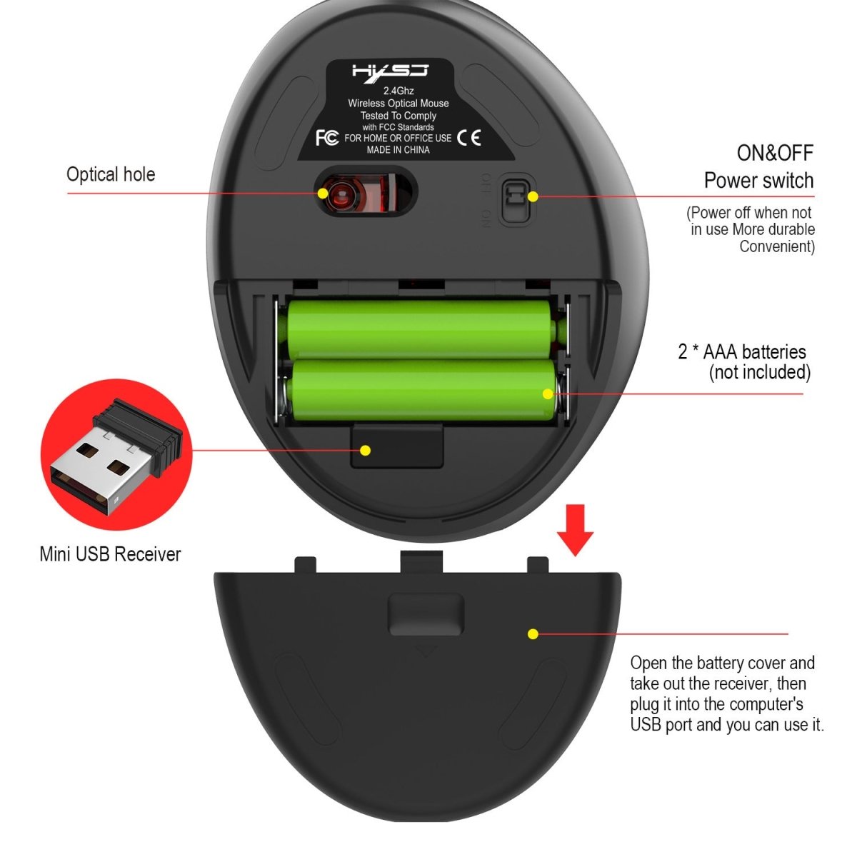 2.4GWireless mouse - AmiraMart