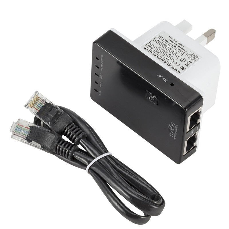 300M Wireless Signal Repeater Wifi Wireless Signal Amplifier Mini Wireless Relay Dual Network Port - AmiraMart