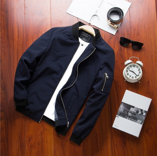 Men's Casual Baseball Jacket, Lightweight Fashion - AmiraMart