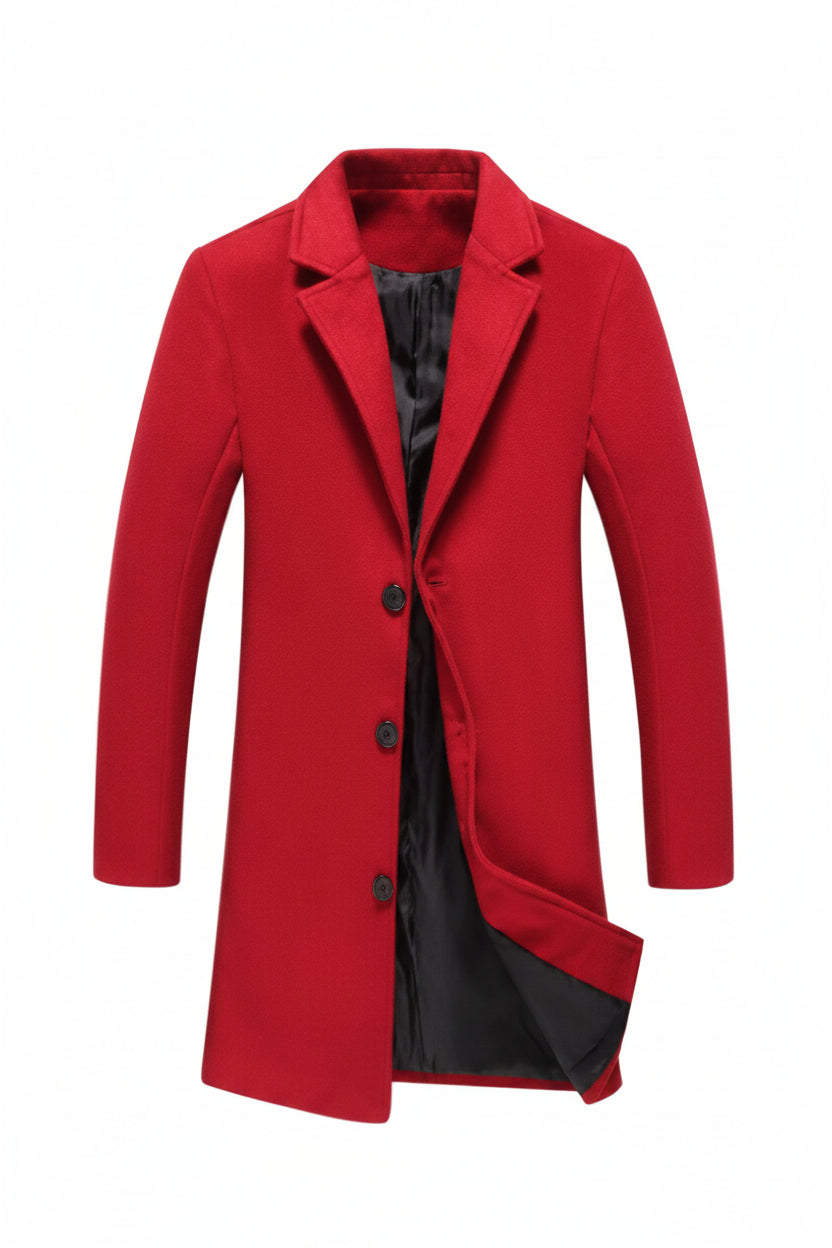 Red coat on a white background