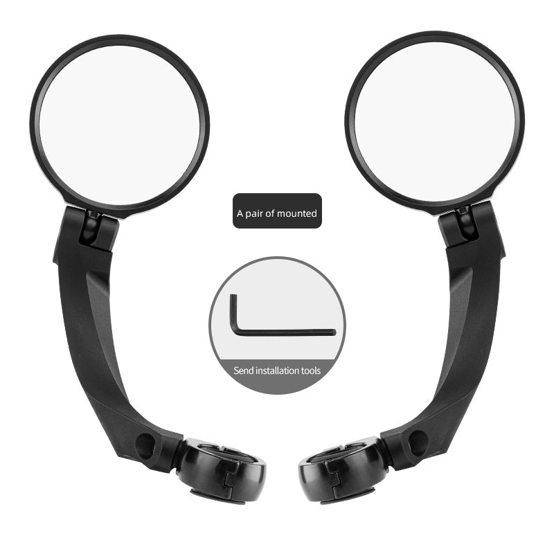 360° Bike Mirror – Wide - View & Shatterproof Lens - AmiraMart