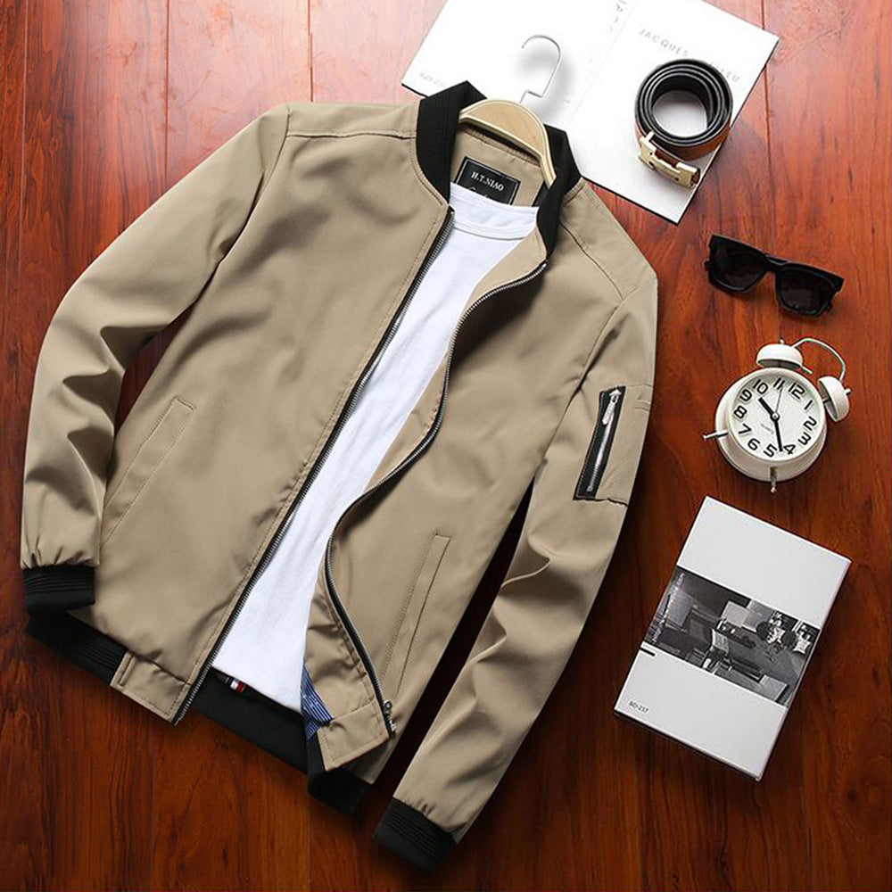 Men's Casual Baseball Jacket, Lightweight Fashion - AmiraMart