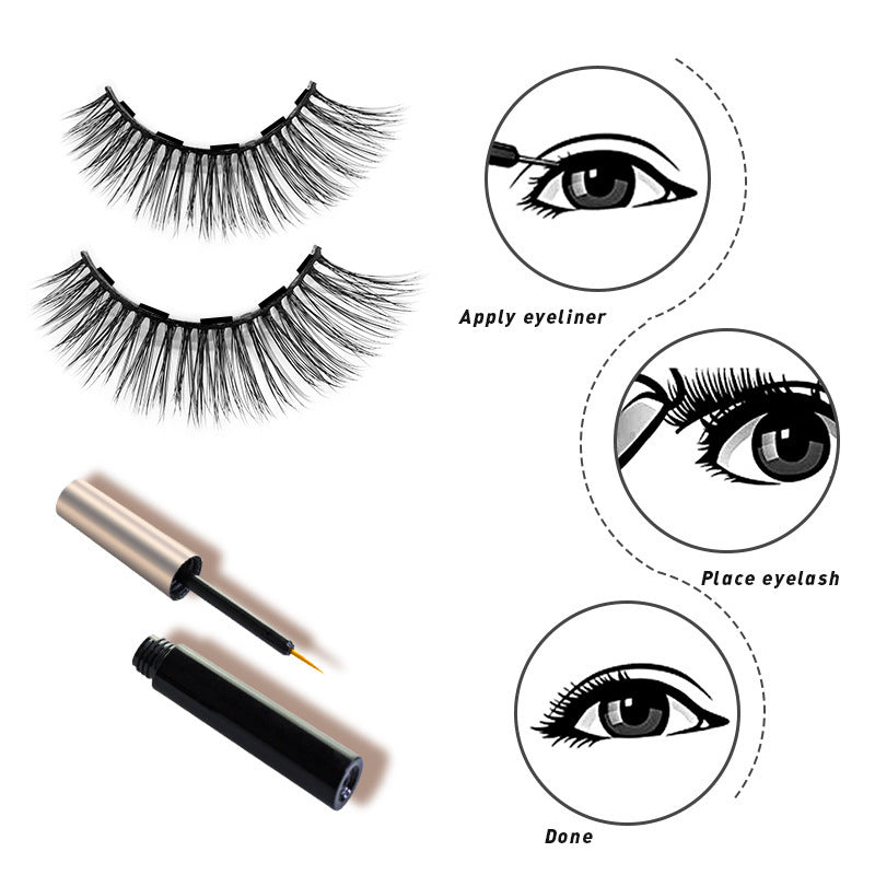 3d Magnet Eyelashes Thick Natural Eyelashes - AmiraMart