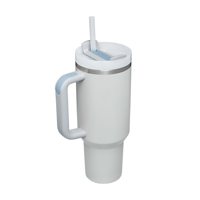 40 Oz Tumbler With Handle Straw Insulated - AmiraMart