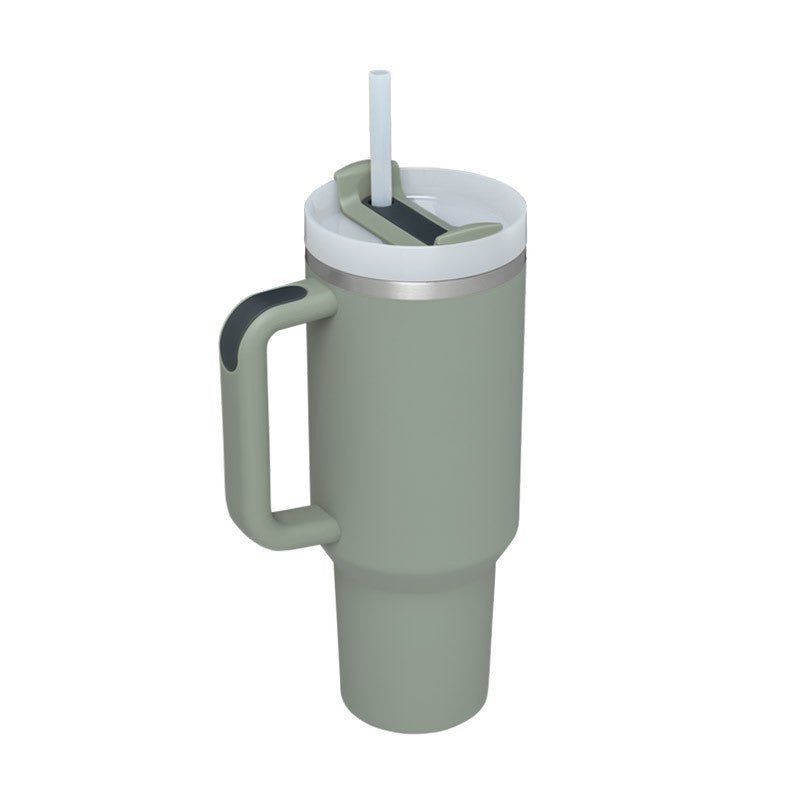 40 Oz Tumbler With Handle Straw Insulated - AmiraMart