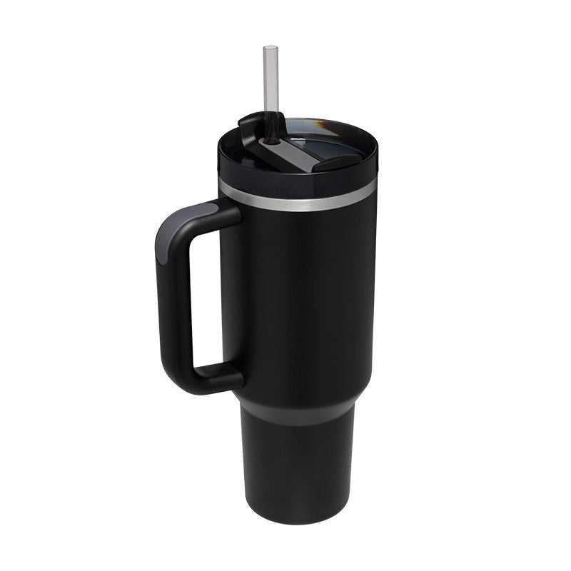 40 Oz Tumbler With Handle Straw Insulated - AmiraMart