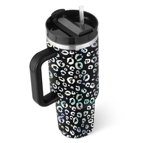 40 Oz Tumbler With Handle Straw Insulated - AmiraMart