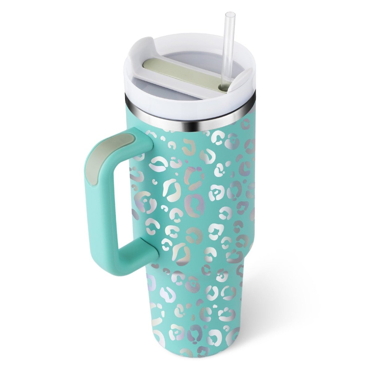 40 Oz Tumbler With Handle Straw Insulated - AmiraMart