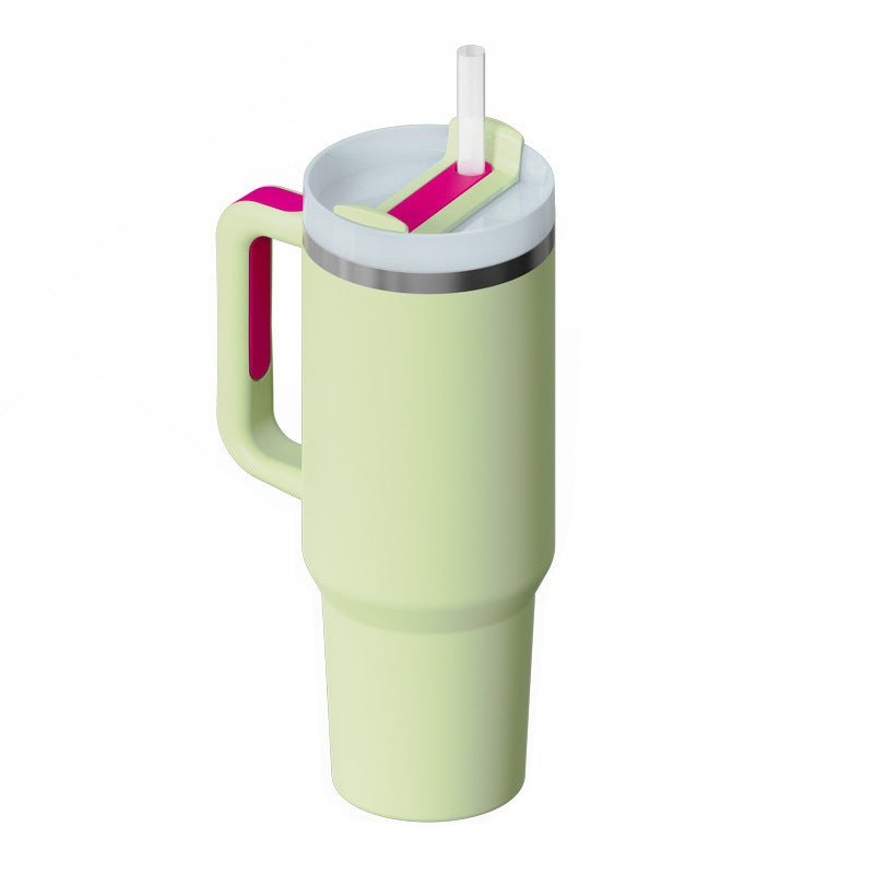 40 Oz Tumbler With Handle Straw Insulated - AmiraMart