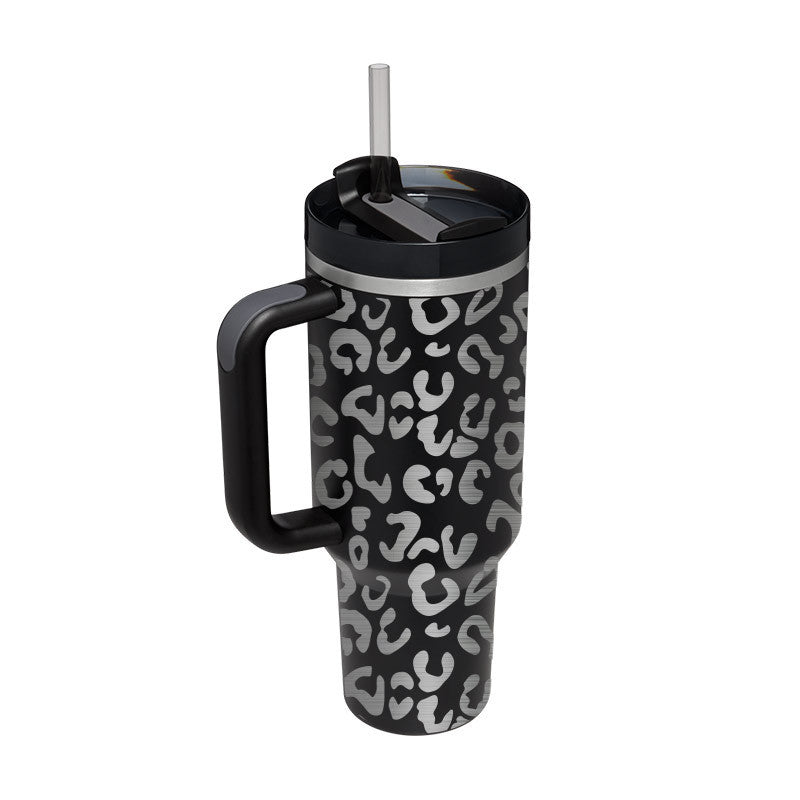 40 Oz Tumbler With Handle Straw Insulated - AmiraMart