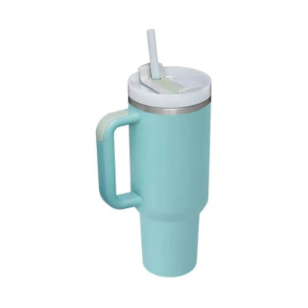 40 Oz Tumbler With Handle Straw Insulated - AmiraMart