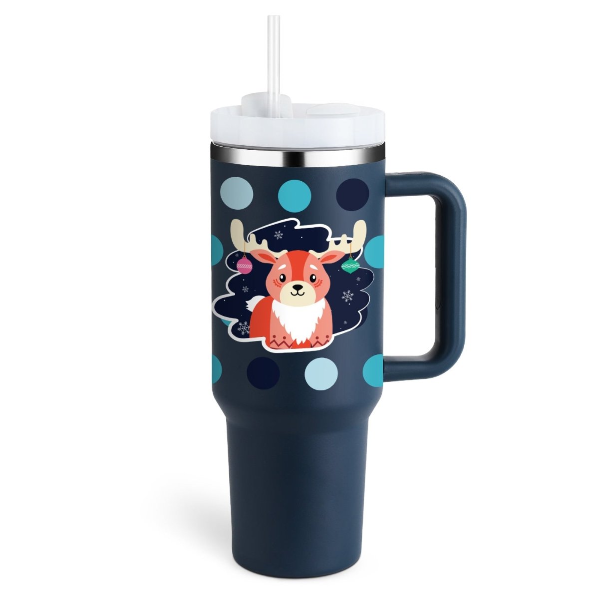 40 Oz Tumbler With Handle Straw Insulated - AmiraMart