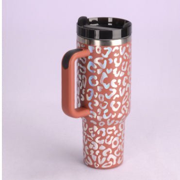 40 Oz Tumbler With Handle Straw Insulated - AmiraMart