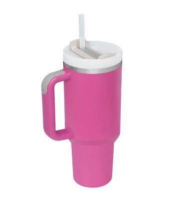 40 Oz Tumbler With Handle Straw Insulated - AmiraMart