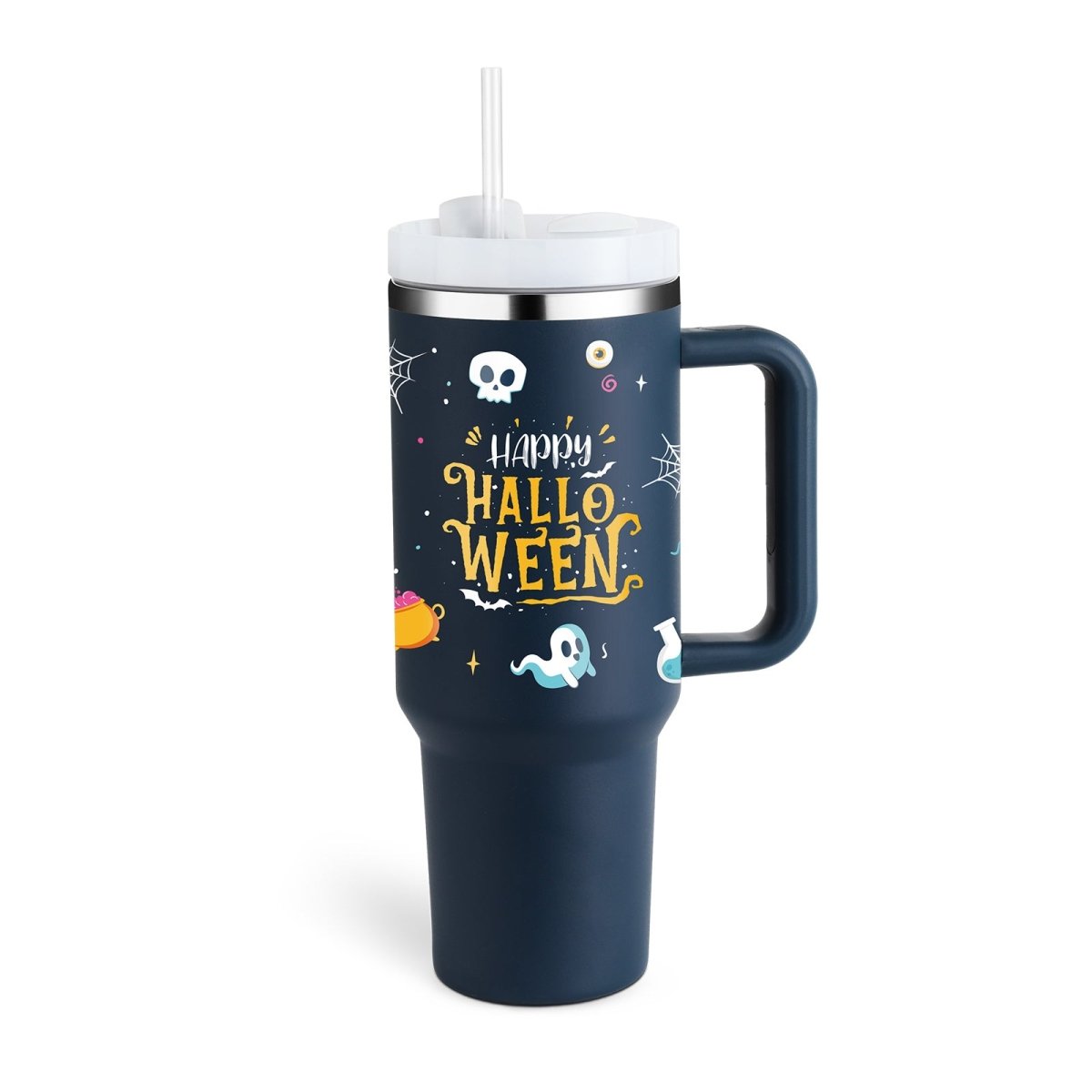 40 Oz Tumbler With Handle Straw Insulated - AmiraMart
