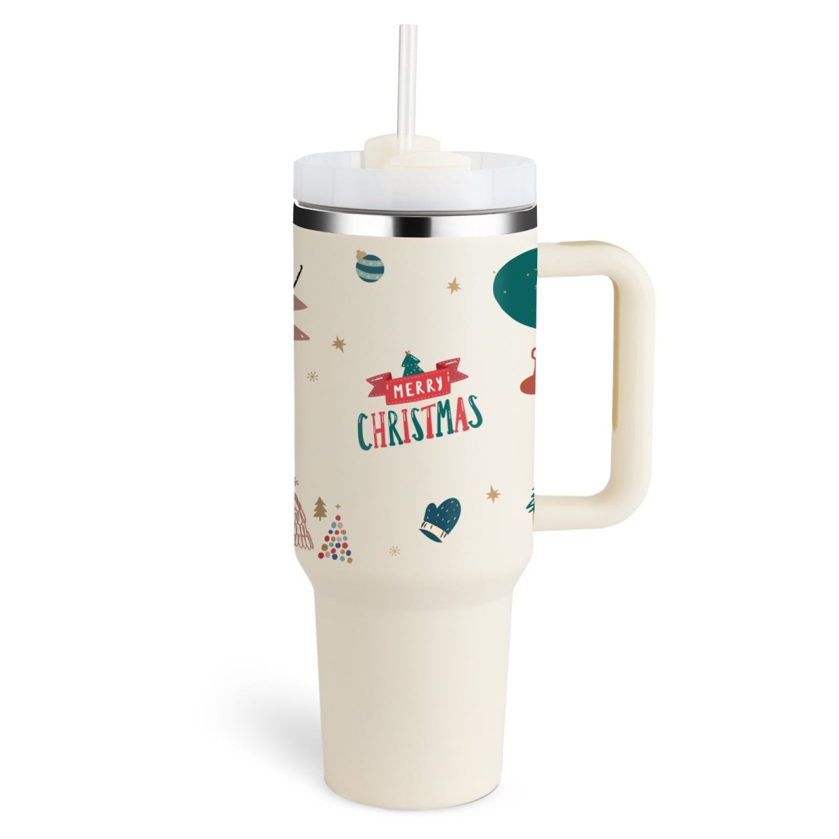 40 Oz Tumbler With Handle Straw Insulated - AmiraMart