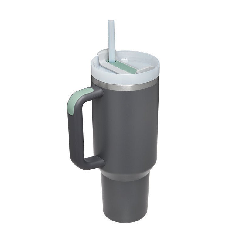 40 Oz Tumbler With Handle Straw Insulated - AmiraMart