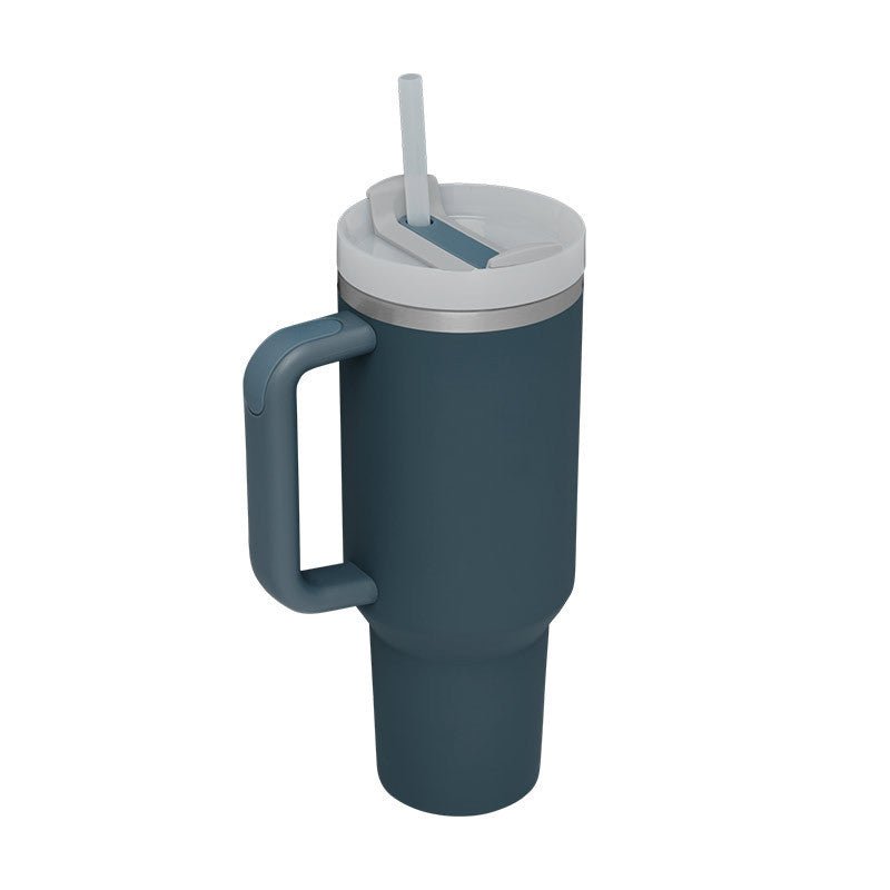 40 Oz Tumbler With Handle Straw Insulated - AmiraMart