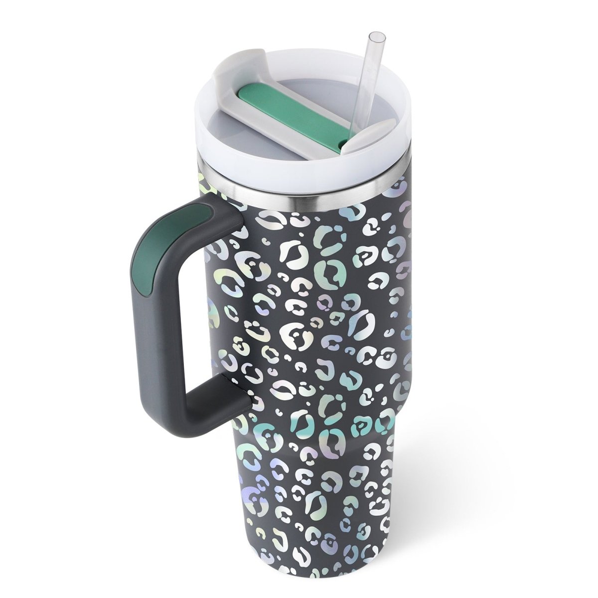 40 Oz Tumbler With Handle Straw Insulated - AmiraMart