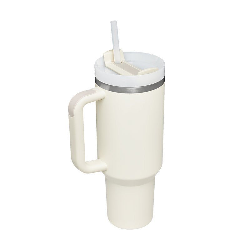 40 Oz Tumbler With Handle Straw Insulated - AmiraMart