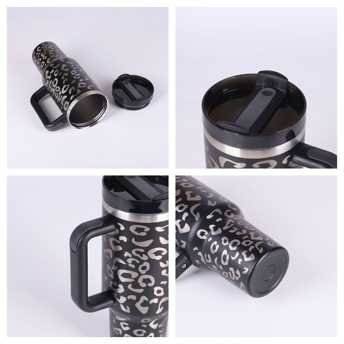 40 Oz Tumbler With Handle Straw Insulated - AmiraMart